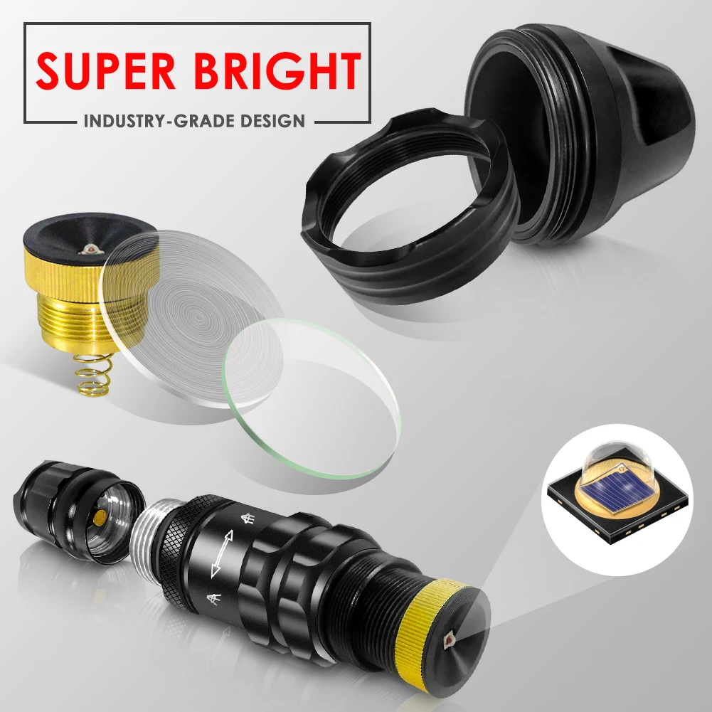 UniqueFire 2001 LED Flashlight IR 940nm 850nm Zoom Hunting illuminator 3 Mode Outdoor Night Vision Hunting Torch Max.1000 Meters