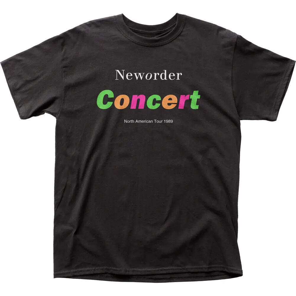 New Order Concert T Shirt Mens Rock N Roll Music Band Tee New Black