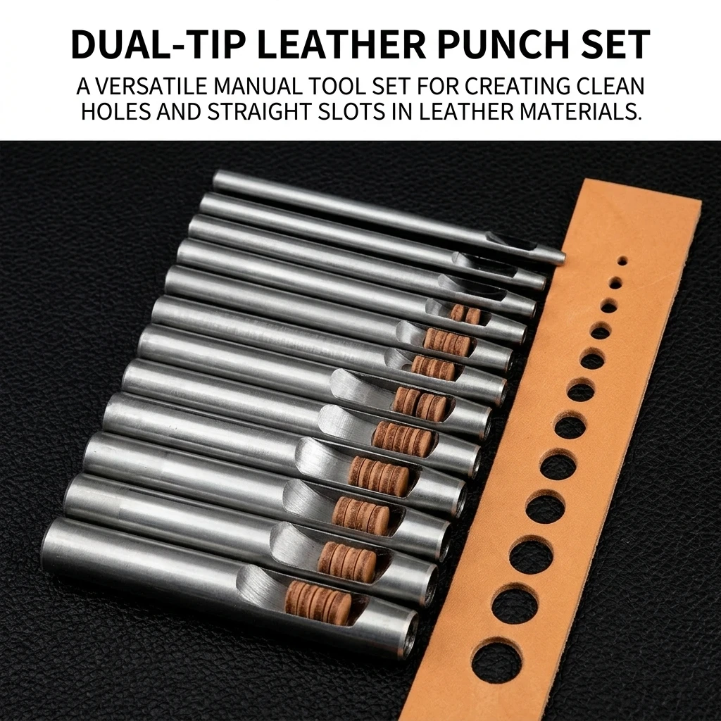 Profession Leather Hole Punching Tools Steel Hollow Round Hole Puncher Sharp Durable Round Cutters For Watch Bands Belt Paper