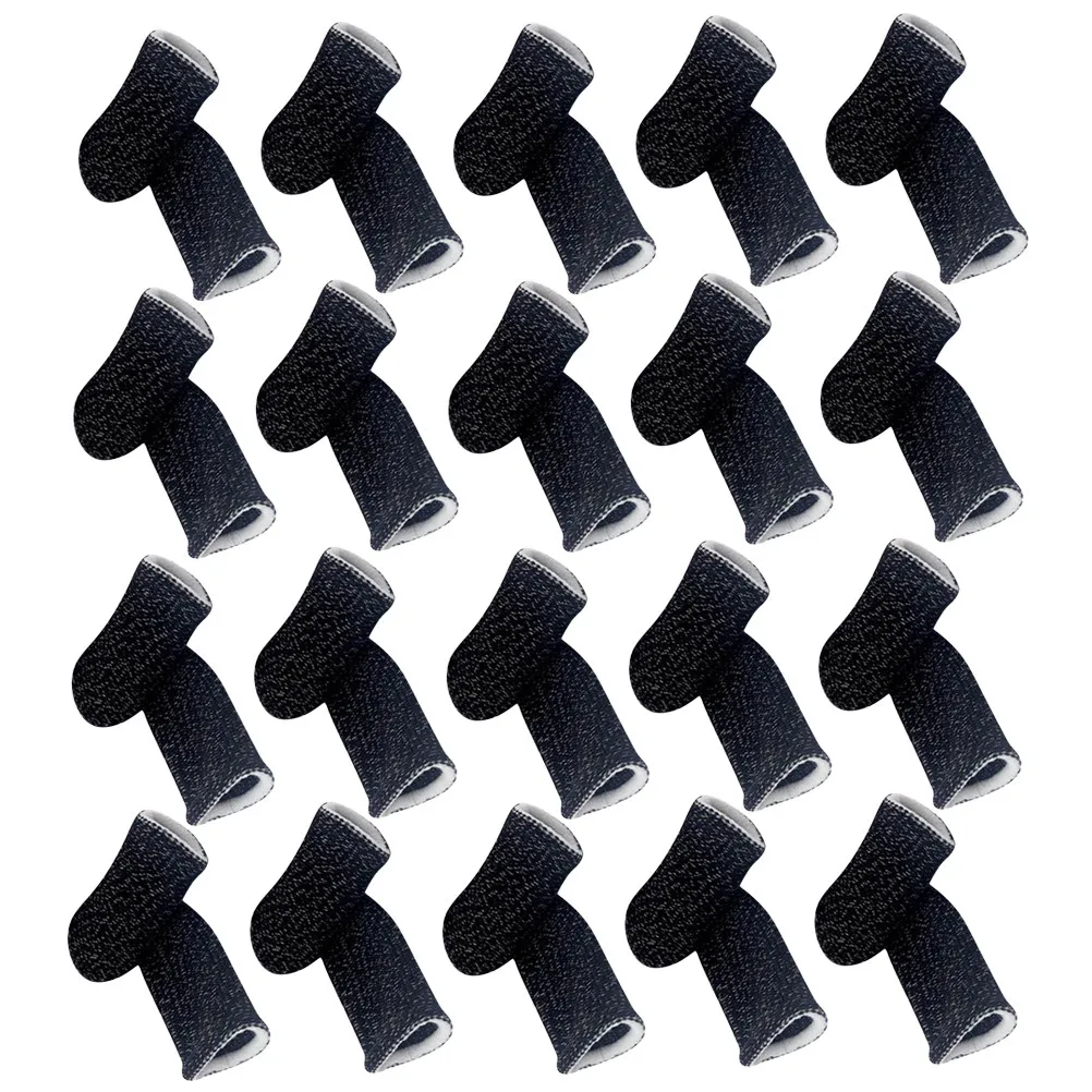 20Pcs Anti-Slip Finger Sleeves Game Finger Cover Breathable Elastic Touch Screen Protector Oil-Proof Phone Game Accessory
