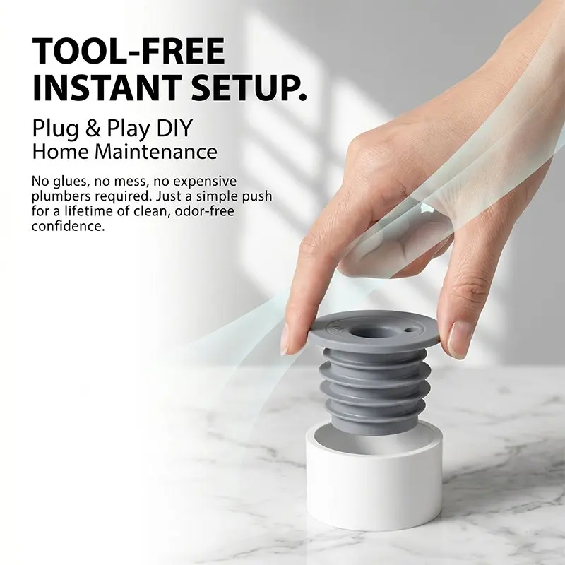 PVC Pipe Sealing Plug Sewer Drain Odor Proof Stopper Connectable Drainage Tube Seal Ring Kitchen Bathroom Sink Adapter Cover