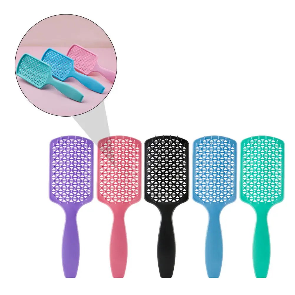 5Pcs Hair Care Comb Massage Brush Scalp Relaxing Detangling Tpee Material Ergonomic Handle Suitable Wet Dry Hair Salon Home