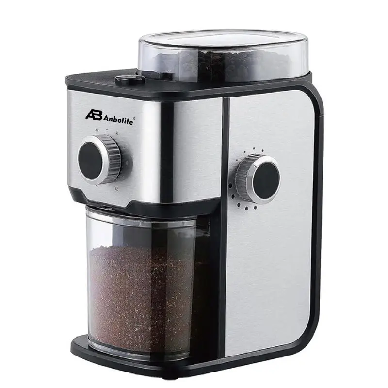 Electric Burr Coffee Grinder 14 Grind Settings 200g Bean Hopper Stainless Steel Espresso Grinder 2-12 Cups OEM/ODM