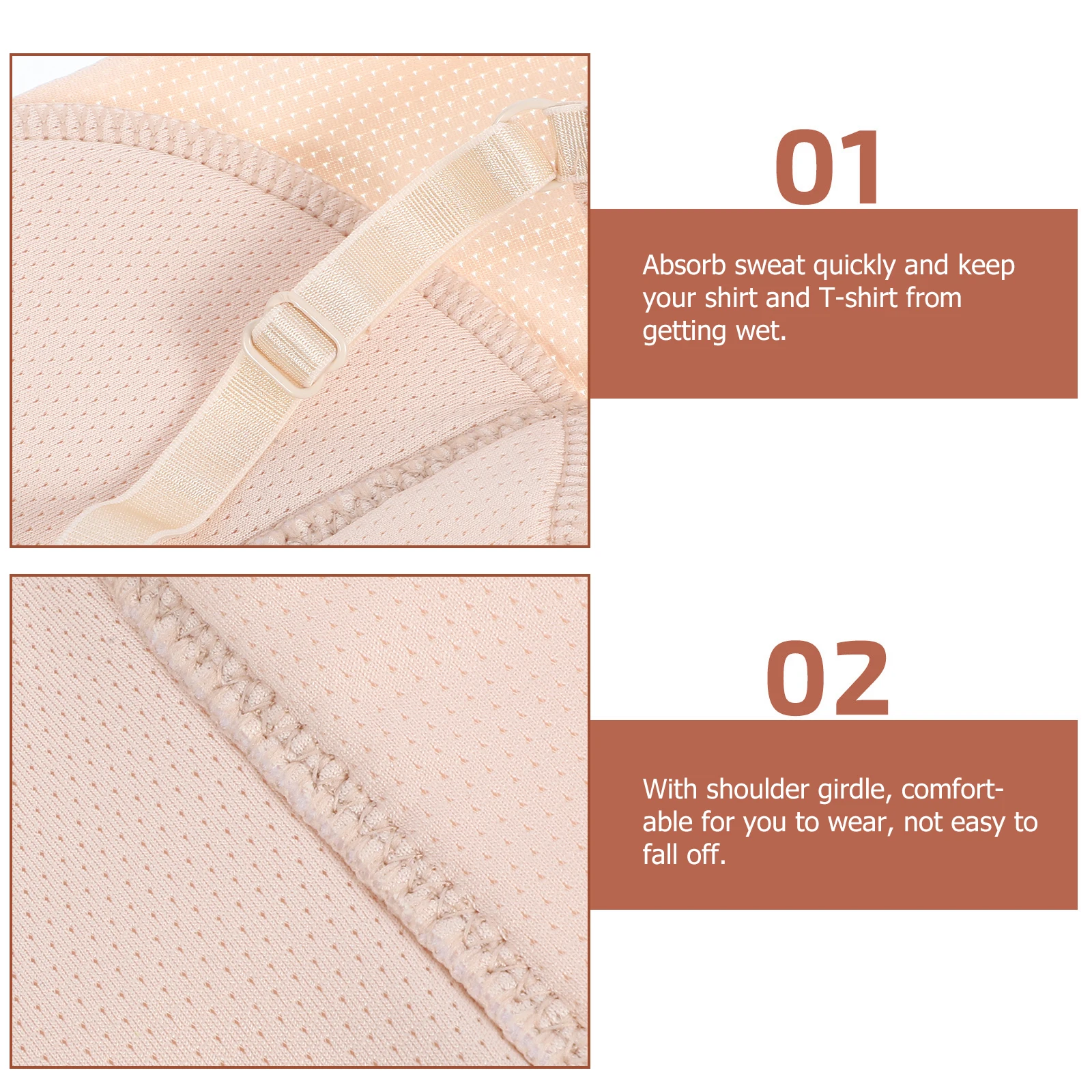 

Invisible Absorbent Pads Premium Fabric Underarm Durable Comfortable For Women Workout Outdoor Armpit Sweat
