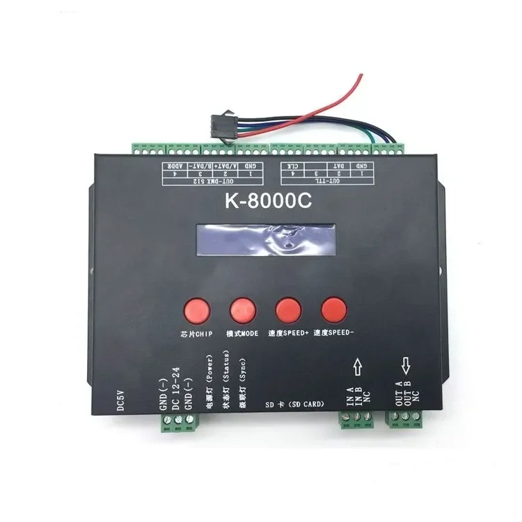 K-8000C Controller per scheda SD a LED più popolare Controller per catena luminosa a LED Controller a LED programmabile