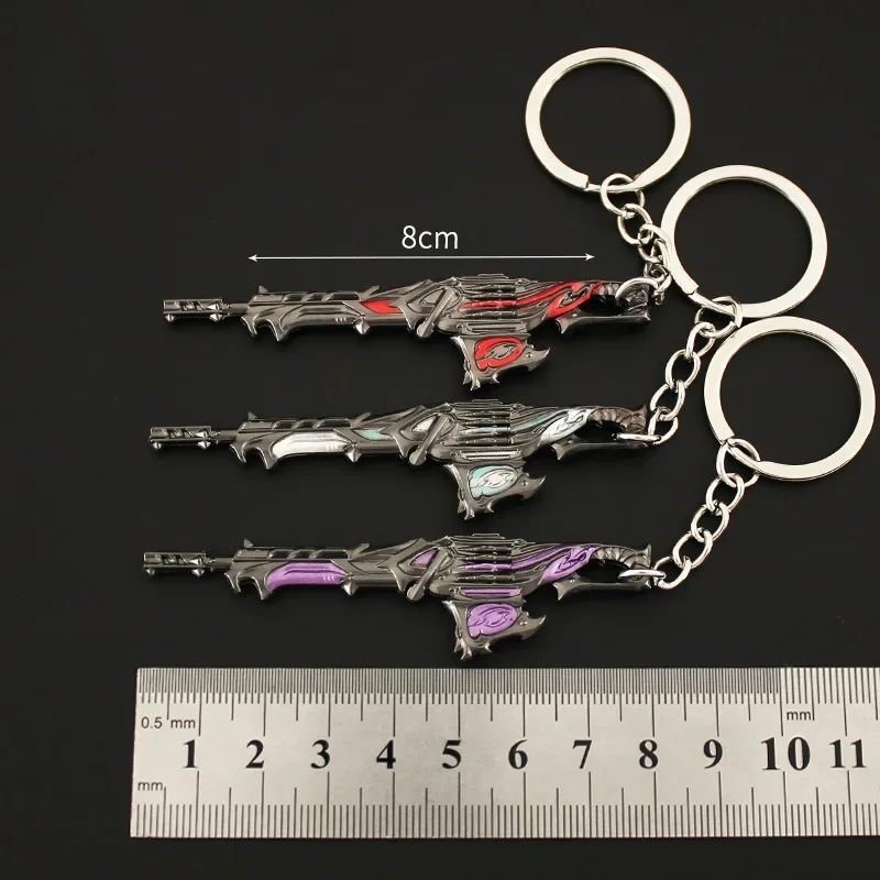 Reaver Odin Gun Valorant Weapon Keychain 2.0 8cm Alloy Metal Game Peripheral Machine Weapon Model Keychain Gifts Toys Kids