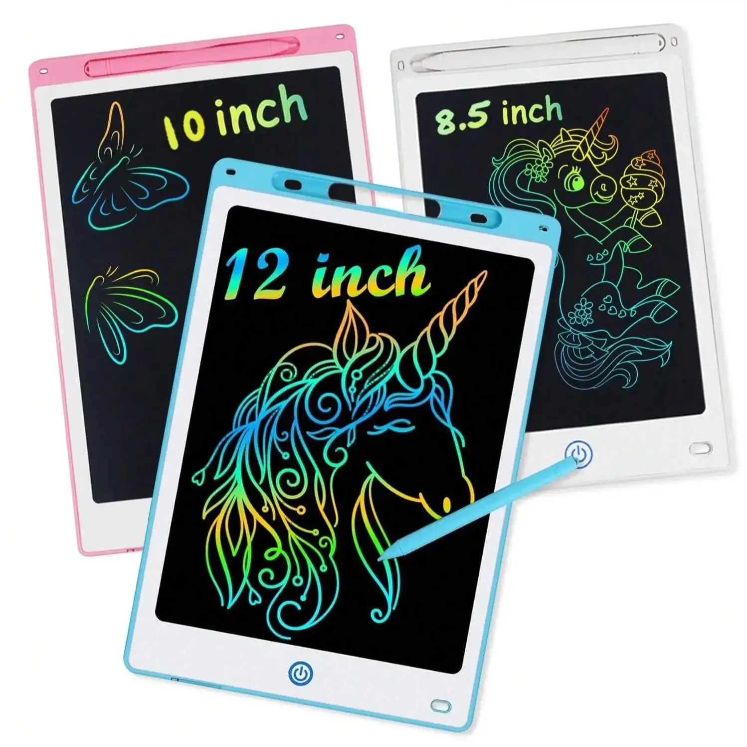 8.5/10/12/16 นิ้วการ์ตูน LCD การเขียนแท็บเล็ต,Doodle Board ของขวัญของเล่นสําหรับ 3-12 ปีเด็กหญิง,drawing Pad สําหรับเด็ก