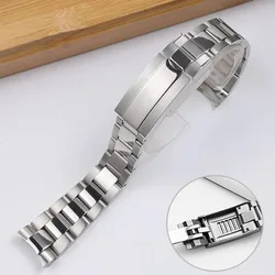 Watch Bracelet For Rolex SUBMARINER DAYTONA SUP GMT Men Fine-Tuning Pull Button Clasp Strap 904L Stainless Steel Watch Band 20mm