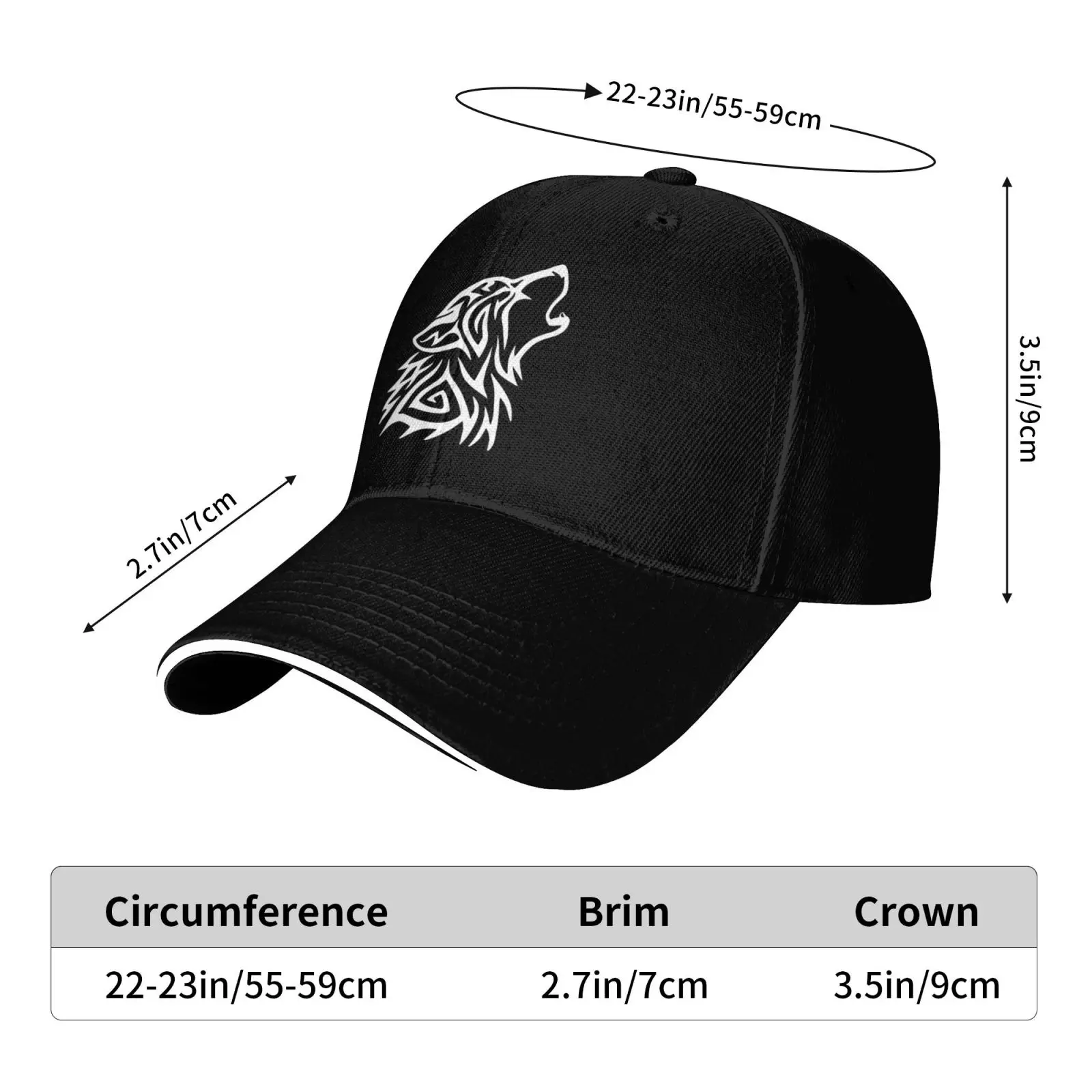 Wolf Dog Tribal Baseball Cap Sunhat Anime Elegant Women's Hats Men's Adjustable Outdoor Sport Hat