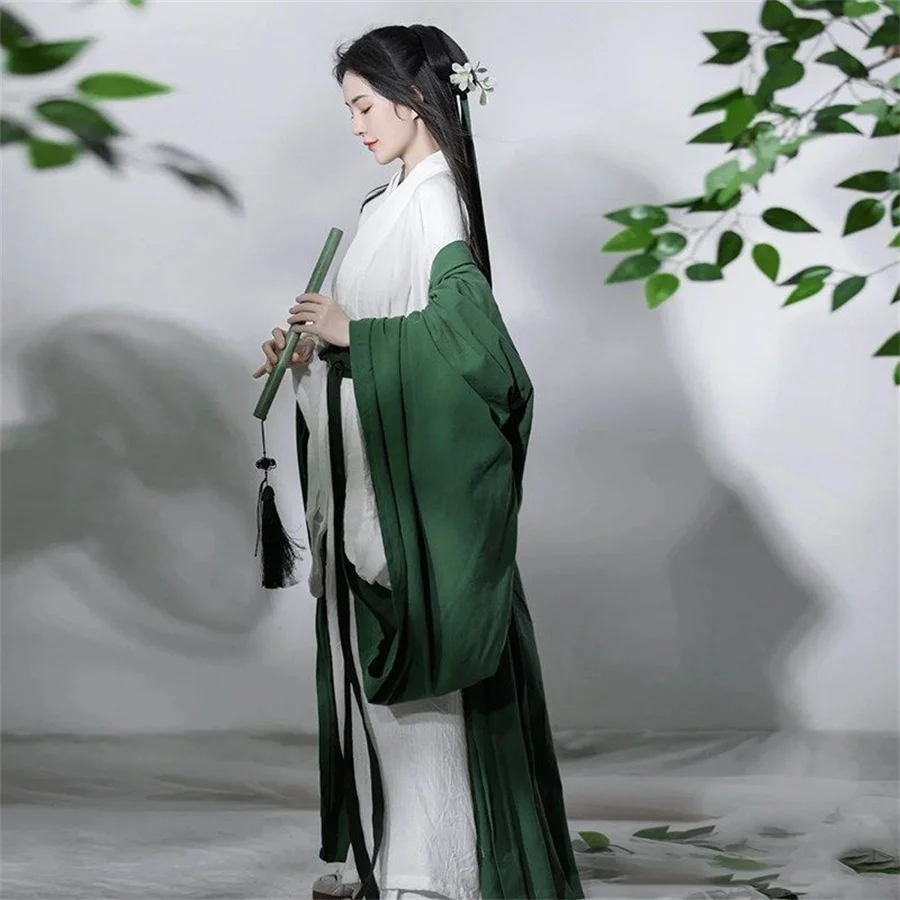 Conjunto de 3 piezas de talla grande para mujer, vestido de la antigua tradición china Hanfu, fantasía de carnaval, disfraz de hada para mujer