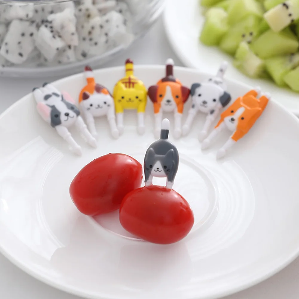 

Animal Cute For Kids Children Snack Cake Party Decor Food Pick Fruit Fork Tableware Dessert Stick