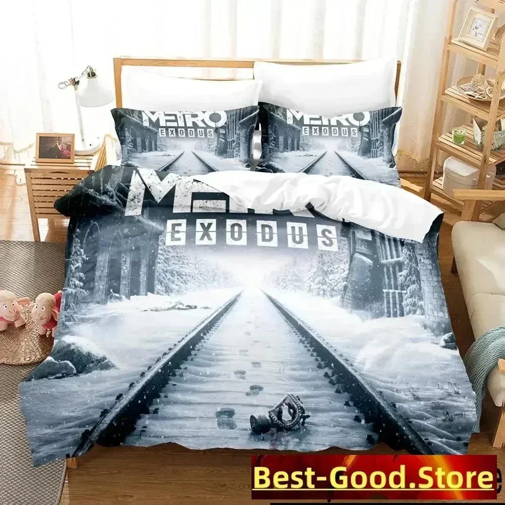 

3D Print Game Metro Exodus Bedding Set Printed Bed Set With Pillowcase Bed Duvet Cover Soft Queen King Size Bedclothes Home