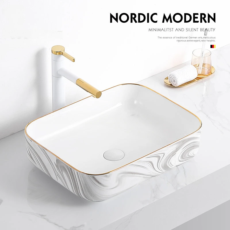 

Home Bathroom Sinks Balcony Washing Sink Hotel Homestay Round Ceramic Washbasin Modern Countertop Basin Small Size Bathroom Sink