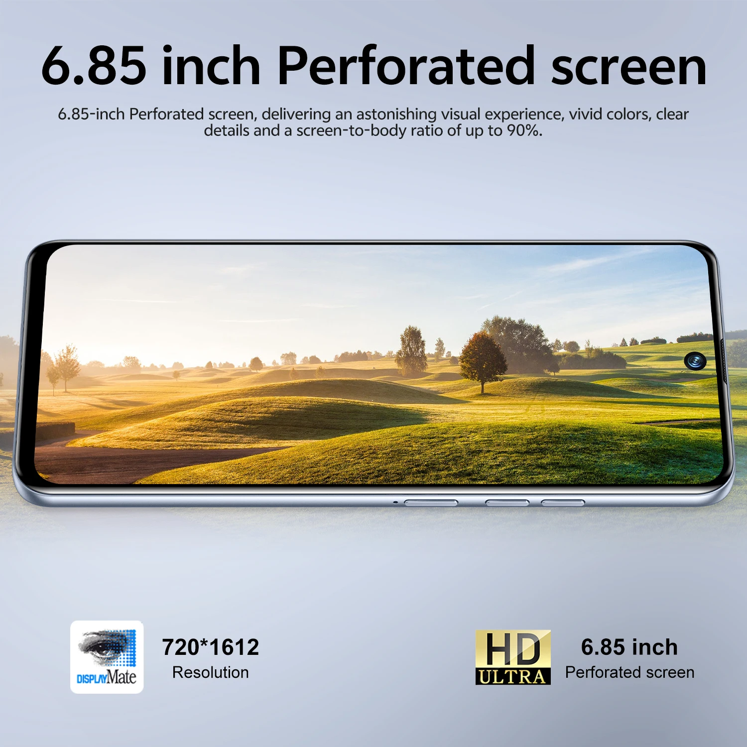 IVMI 17ProMax Smartphone 4G Android 3GB+16GB 8+13MP Dual SIM GPS Face Unlock 6.85'Curved Screen Google Play Store Mobile Phones