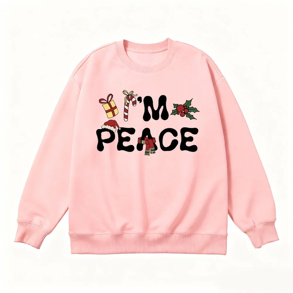 Śmieszne świąteczne bluzy z napisem \\\\\\\"I Come in Peace\\\\\\\" dla par, pasujące ubrania, świąteczny nadruk, festiwalowy świąteczny sweter, strój na przyjęcie bożonarodzeniowe