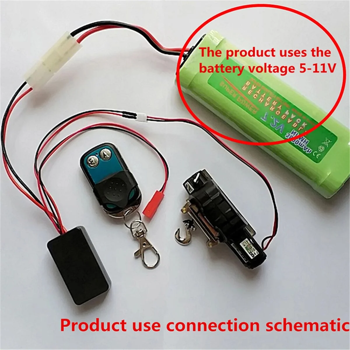 # Telecomando wireless in plastica di ricambio per verricello portatile 130I (plastica)