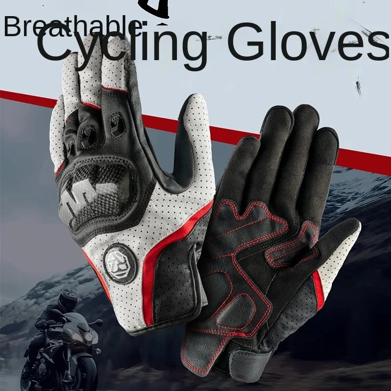 

Летние дышащие мотоциклетные перчатки, совместимые с сенсорным экраном, противоскользящие велосипедные перчатки, легкие водонепроницаемые мотоциклетные перчатки Luvas
