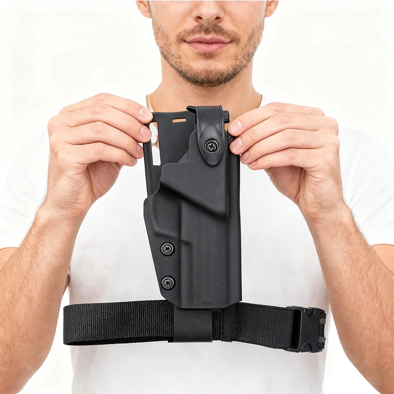 

Thickened And Hardened 92a Holster With A Drop-Down Gaiter Quick-Release Gaiter Holster 92b Chest Holster With A Quick-Release