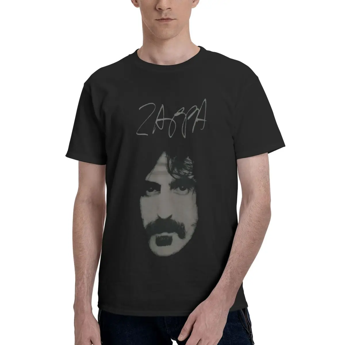 Фрэнк Zappa retrato черный 1, 100% алгод, повседневный, трансpirable, удобный, Тоторо, дайверти, черный, зеленый, для мужчин