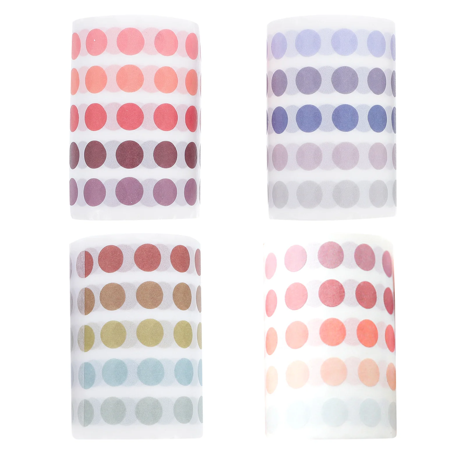4pcs Polka Dot For Scrapbooking Self-Adhesive Diy Journal Stickers Decorative Tapes Stationery Stickers Handmade Crafts