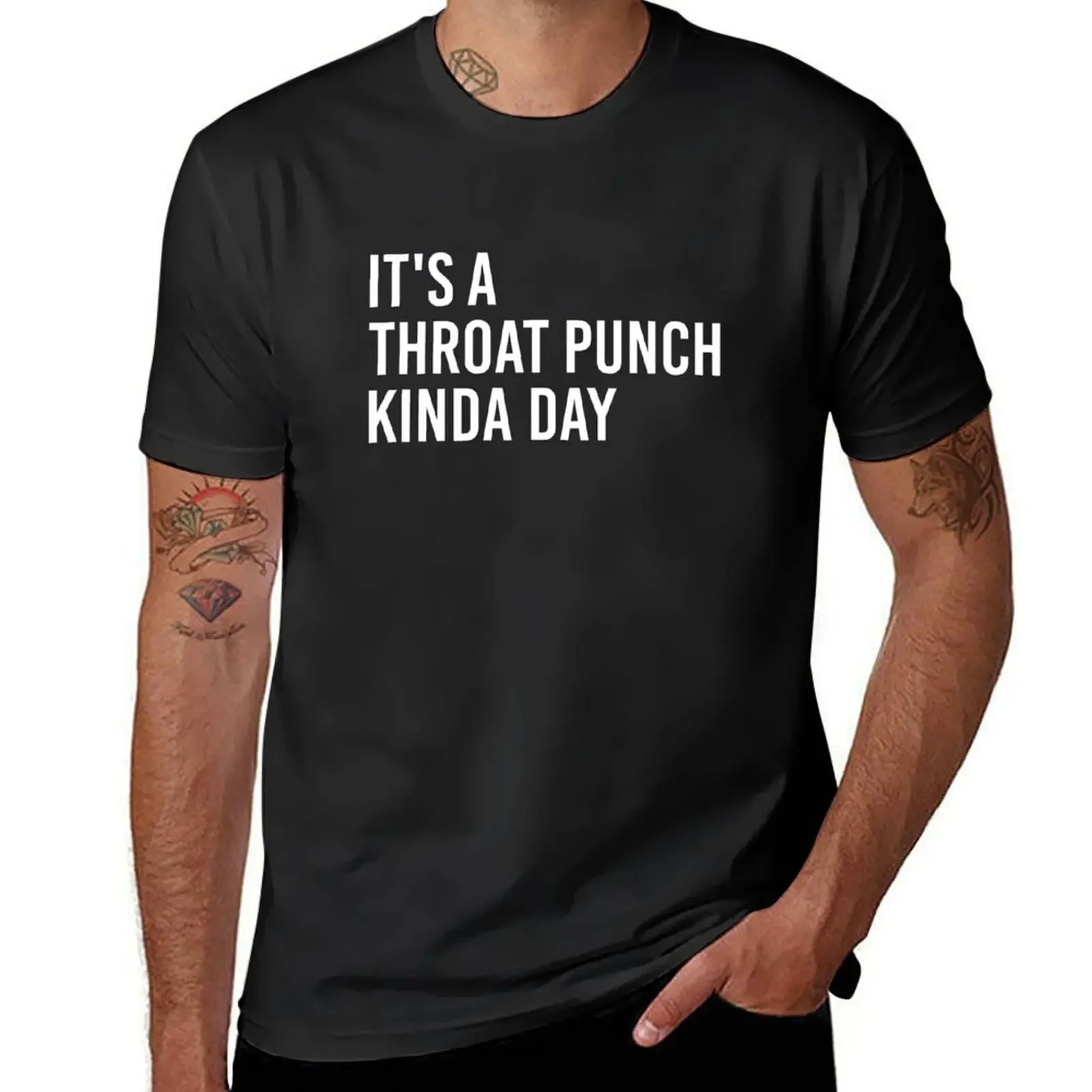 It's A Throat Punch Kinda Day T-Shirt boys whites graphics t shirt for men