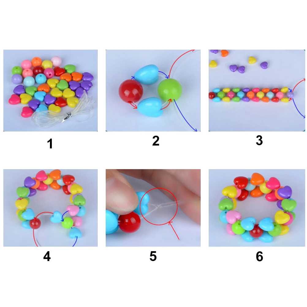 Cerca de 1200 peças de contas acrílicas multicoloridas para crianças, faça você mesmo, fazer colar, pulseira, artesanato, contas coloridas para crianças