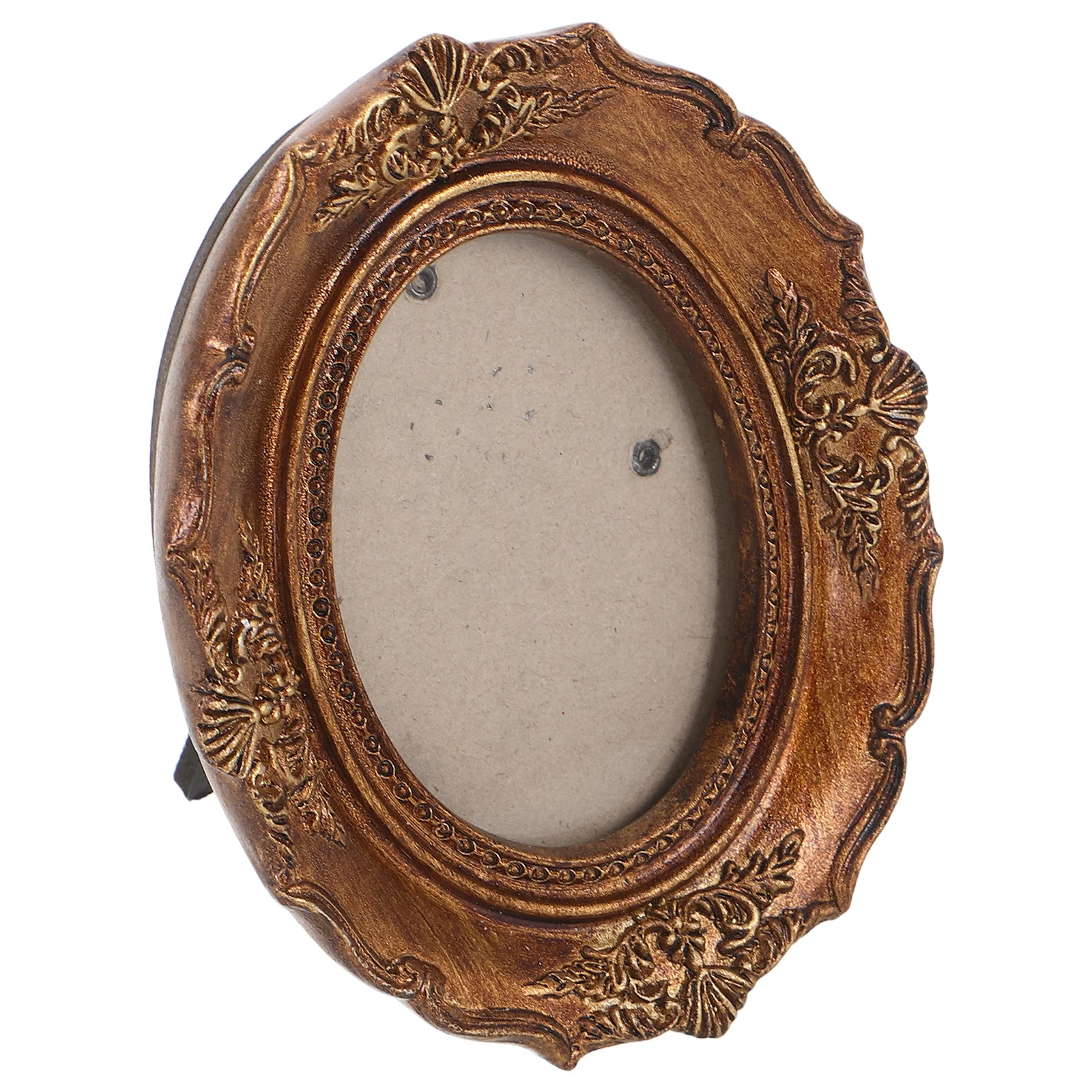 Small Oval Resin Vintage 10.8X9Cm Mini Retro Photo Frame For Crafts European Picture Holder Tiny Home Decoration Decorative Oval