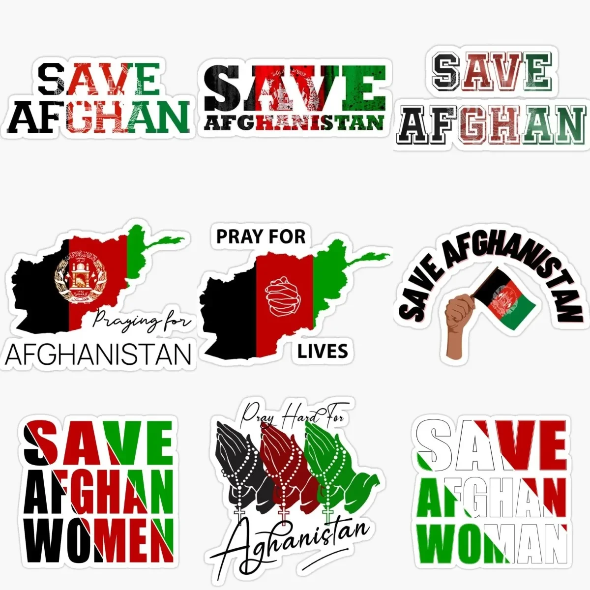 

Creative Save Afghanistan Flag Map PVC Accessories Sticker for Decorate Fridge Wall Car Truck Motorcycle Window Helmet Decal