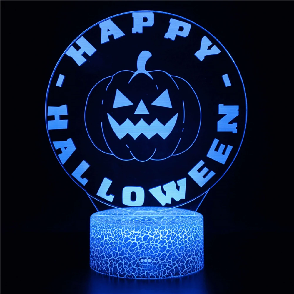 

Nighdn Happy Halloween Decoration Pumpkin 3D Lamp Optical Illusion Night Light with Remote Control Gift for Ghost Festival