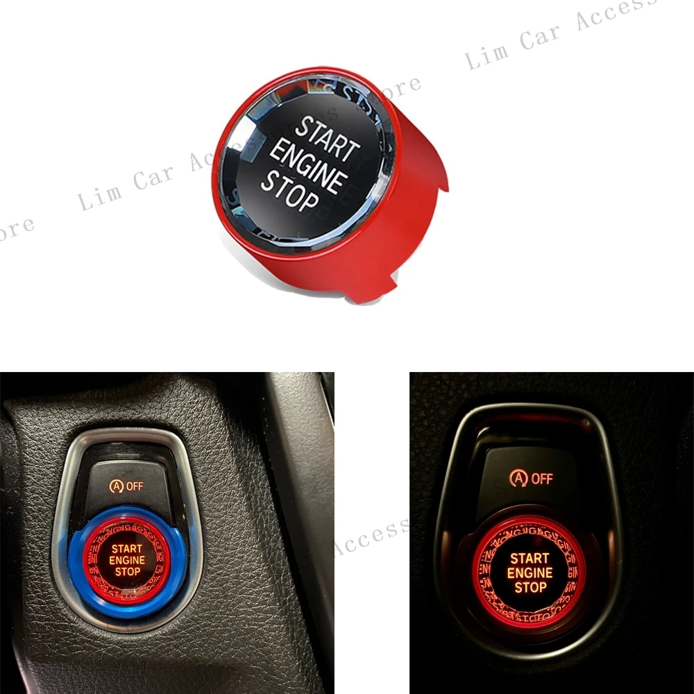 For BMW F20 F30 F48 F15 G30 F80 F82 Car Engine Ignition Start Stop OFF Switch Button Cover Crystal