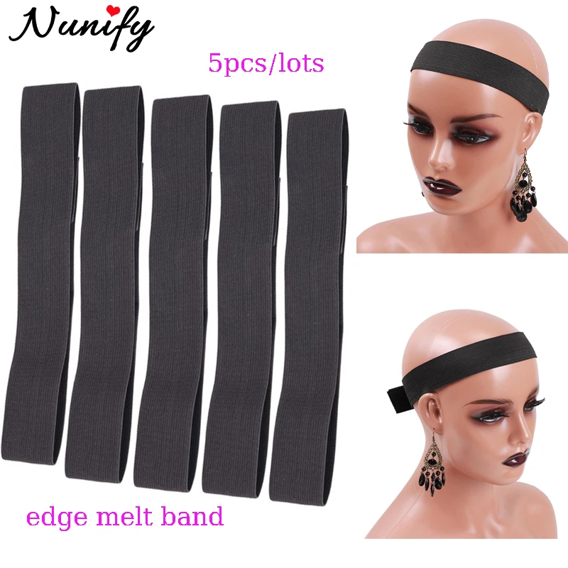 5 Teile/los Rand Schmelzen Band Für Perücken 60Cm Elastische Band Für Haar Schwarze Perücke Stirnband Spitze Band Für Rand perücke Zubehör Werkzeug Großhandel