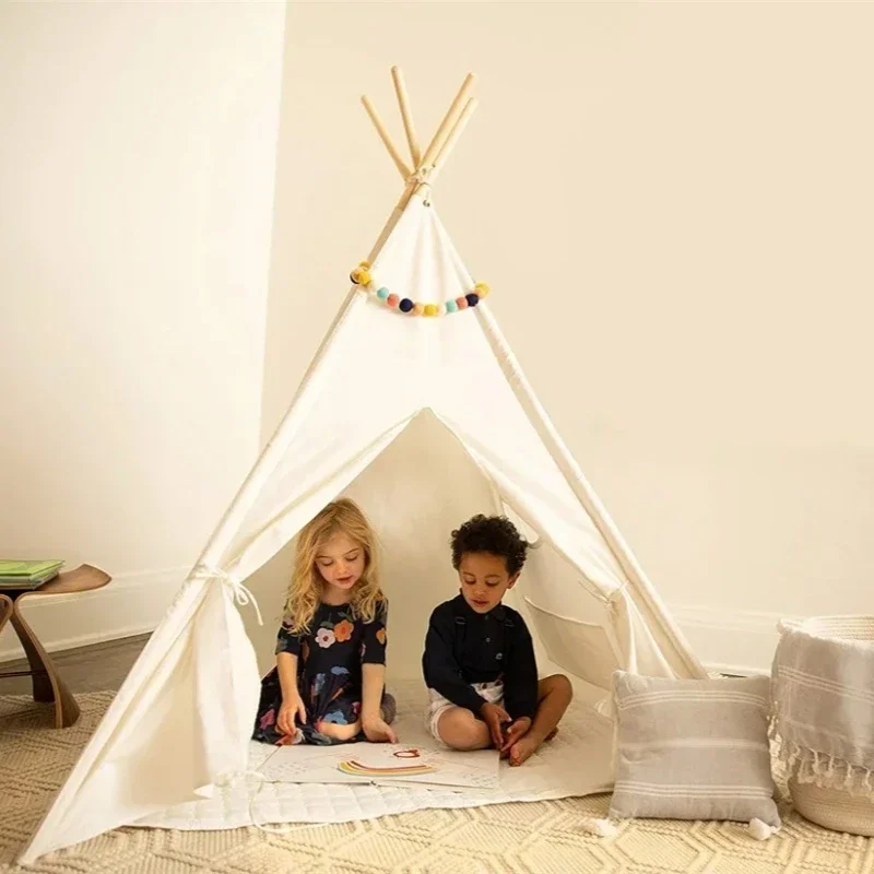 1,6 m Tipi Zelt für Kinder Indoor Haushalt tragbare Falt prinzessin Wigwam Mädchen und Junge Spielzeug Schloss Zelt Spielhaus für Kinder