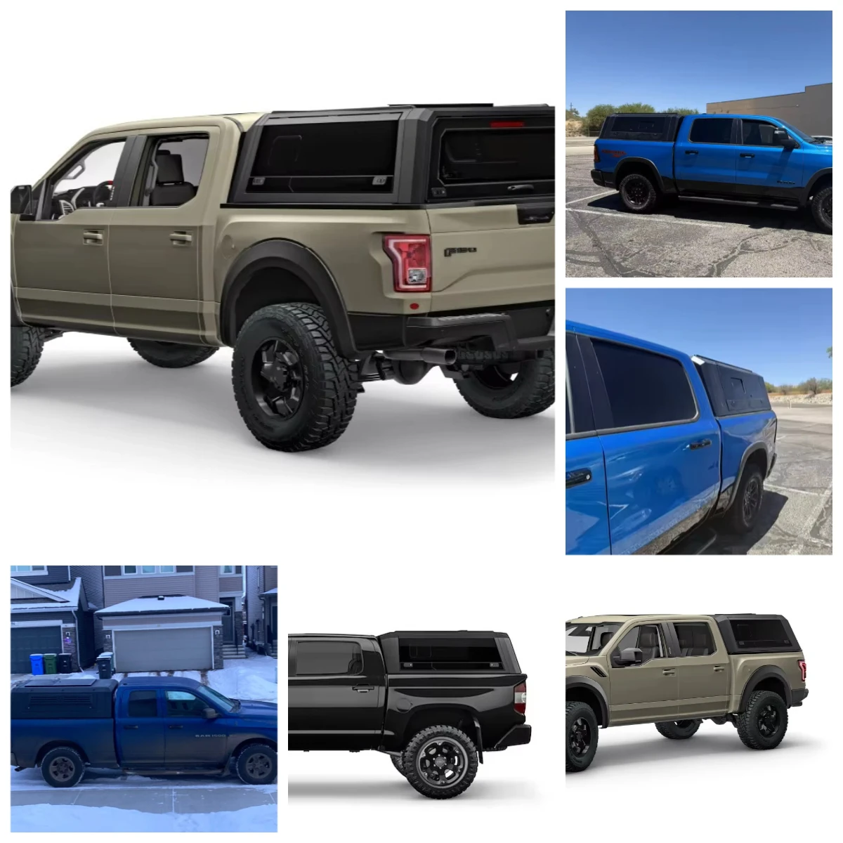 

Flying WingAlloy Waterproof Hardtop Truck Canopy 4x4 Topper For F150 Tacoma Tundra For