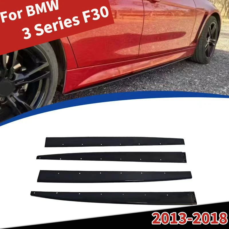 For BMW 3 Series F30 2013-2018 Side Bumper Skirt Encirclement Guard Spoiler Underbody Protector MP Style 4pcs Body kits Tuning