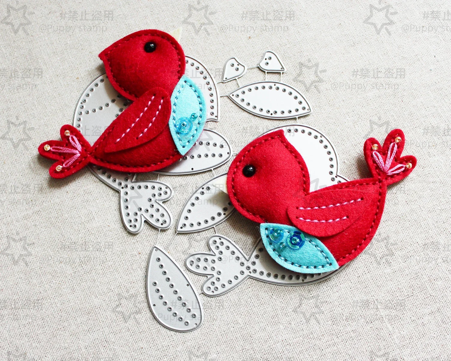

Love Birds Felt Die Metal Cutting Dies for DIY DIY Scrapbook Craft Decoration Embossing Template Supplies Greeting Card Handmade
