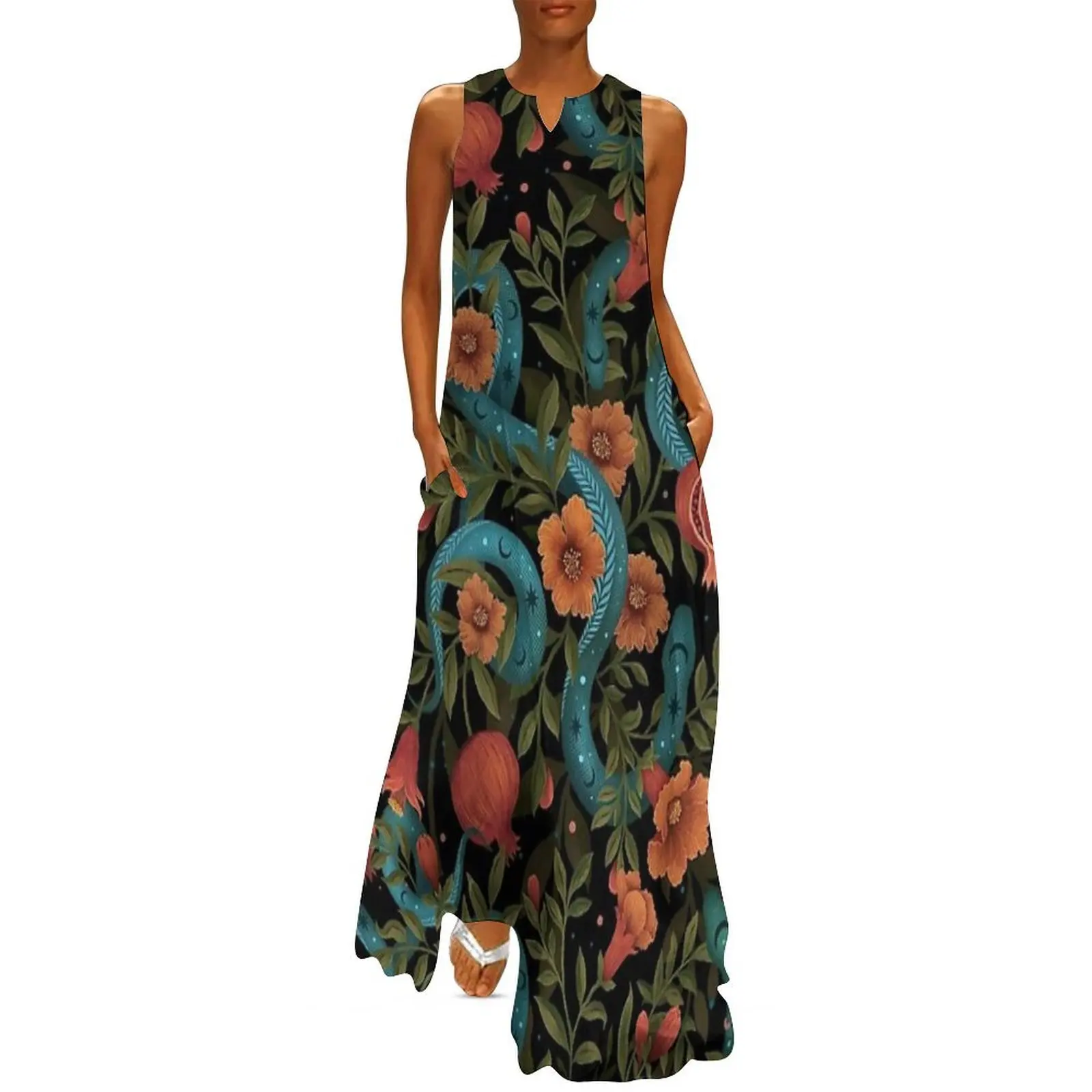 

Serpentine Blossom Long Dress birthday dress for women dress for women summer dresses for woman