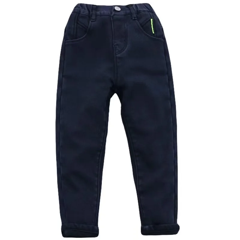 1-11 Yrs Boys Unisex Plus Fleece Winter Pants for Kids Baby Thickening Warm Soft for Boy Children Stretch Fleece Jeans Pants