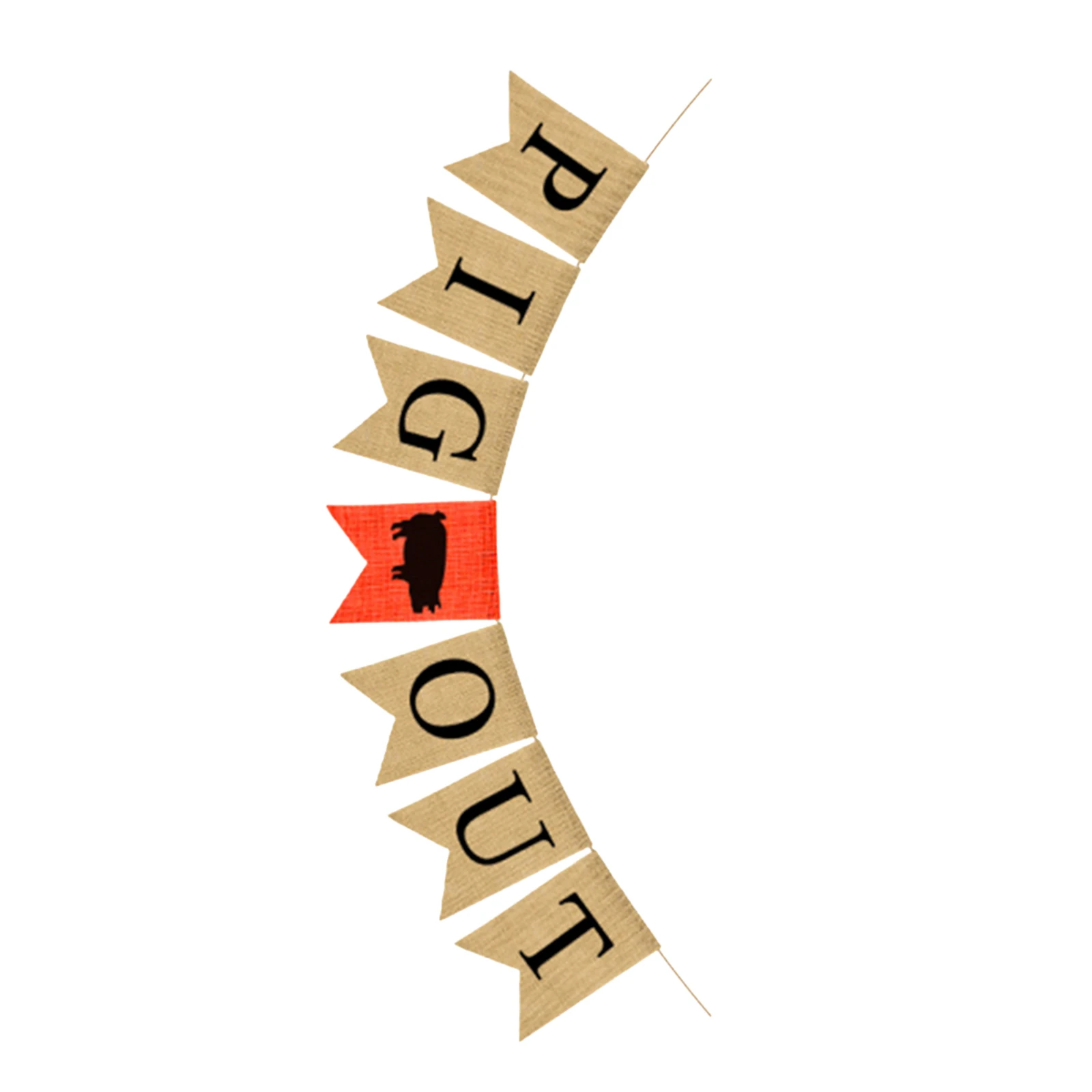 

Farm Themed Party Banner Garland Hanging Letter Swallowtail Burlap Pull Flag Decor Walls Windows Mantels Tables