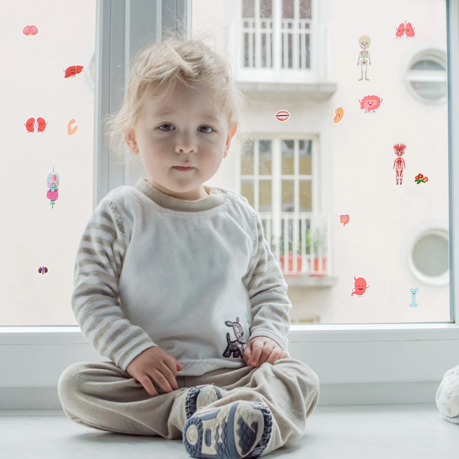 1 مجموعة المشهد ملصقات الأعضاء البشرية DIY بها بنفسك التعليمية الشارات الأعضاء الإدراك جدار ملصقات فنية جدار زخرفة #6