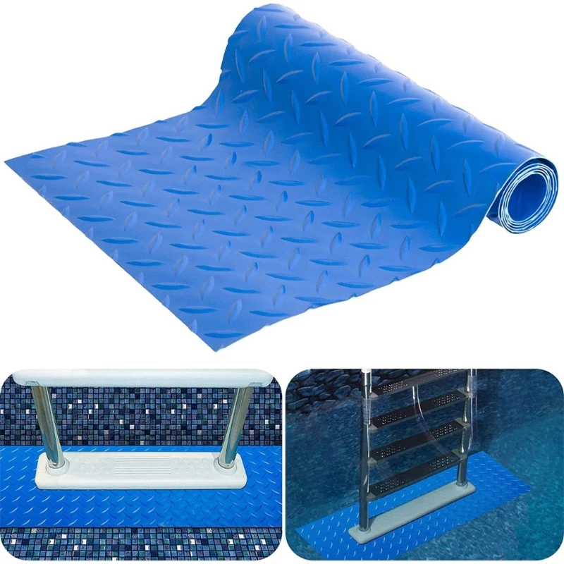 

2pcs Swimming Pool Ladder Steps Stairs Mat for Above Ground Pools Non-Slip Texture Protective Pad Bunk Bed Ladder Pads