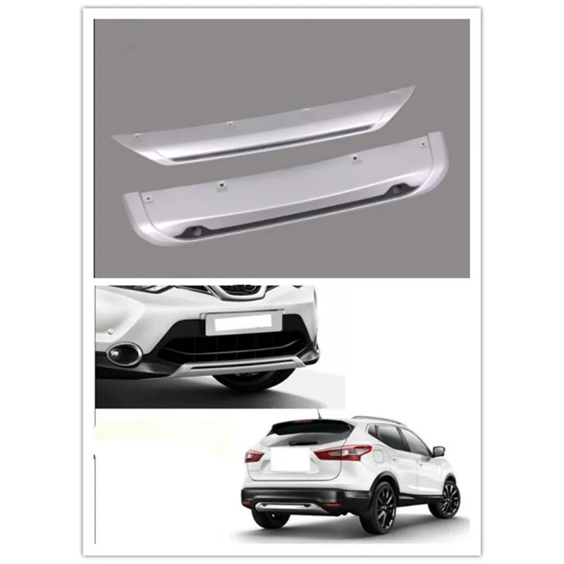 

For Nissan Qashqai Dualis J11 2014 2015 2016 ABS Accessories Front and Rear Bumper Skid Protector Guard Plate 2PCS