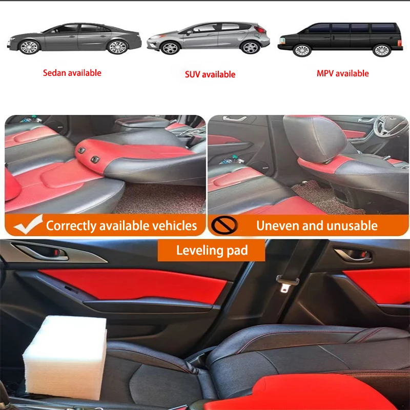 Non-inflatable Foldable Portable Vehicle Travel Bed Car SUV With The Passenger Seat To The Bed Comfortable Sleep Driving