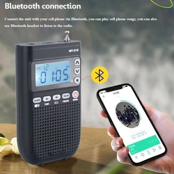 Mini Portable Blueooth Transmitting FM AM Radio Wireless Bluetooth Speaker Support TF Card Bluetooth Headset Play Timed ON/OFF