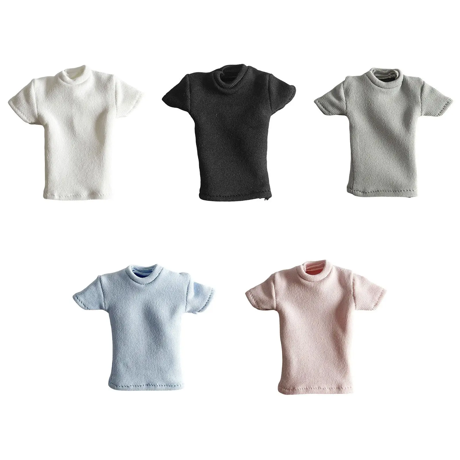 1/12 Women T Shirt Miniature Clothing 1/12 Soldier Accessories for 6