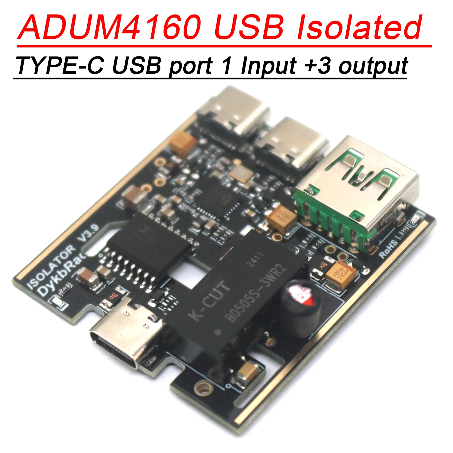 ADUM4160 Type-C USB Digital Isolator USB HUB Signal Audio Power Eliminate Noise FOR Factory Communication Serial Port Debugging