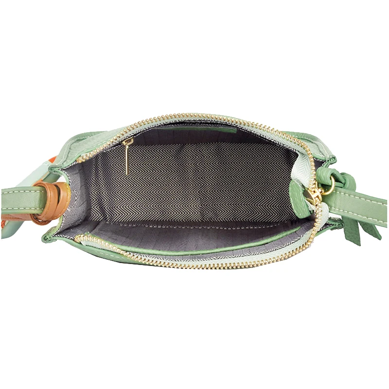 2025 New Women\'s Genuine Leather Shoulder Bag Female Fashion Simply Messenger Leisure Solid Color Bucket Bag For Ladies