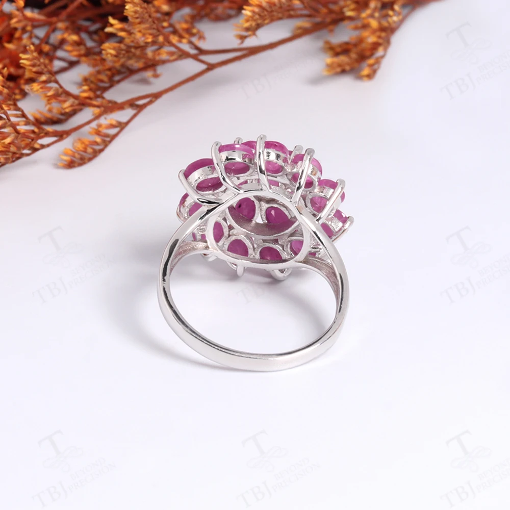 Light luxury Design 925 sterling silver women Natural Ruby gemstones Ring Fine Jewelry Party birthd anniversary gift