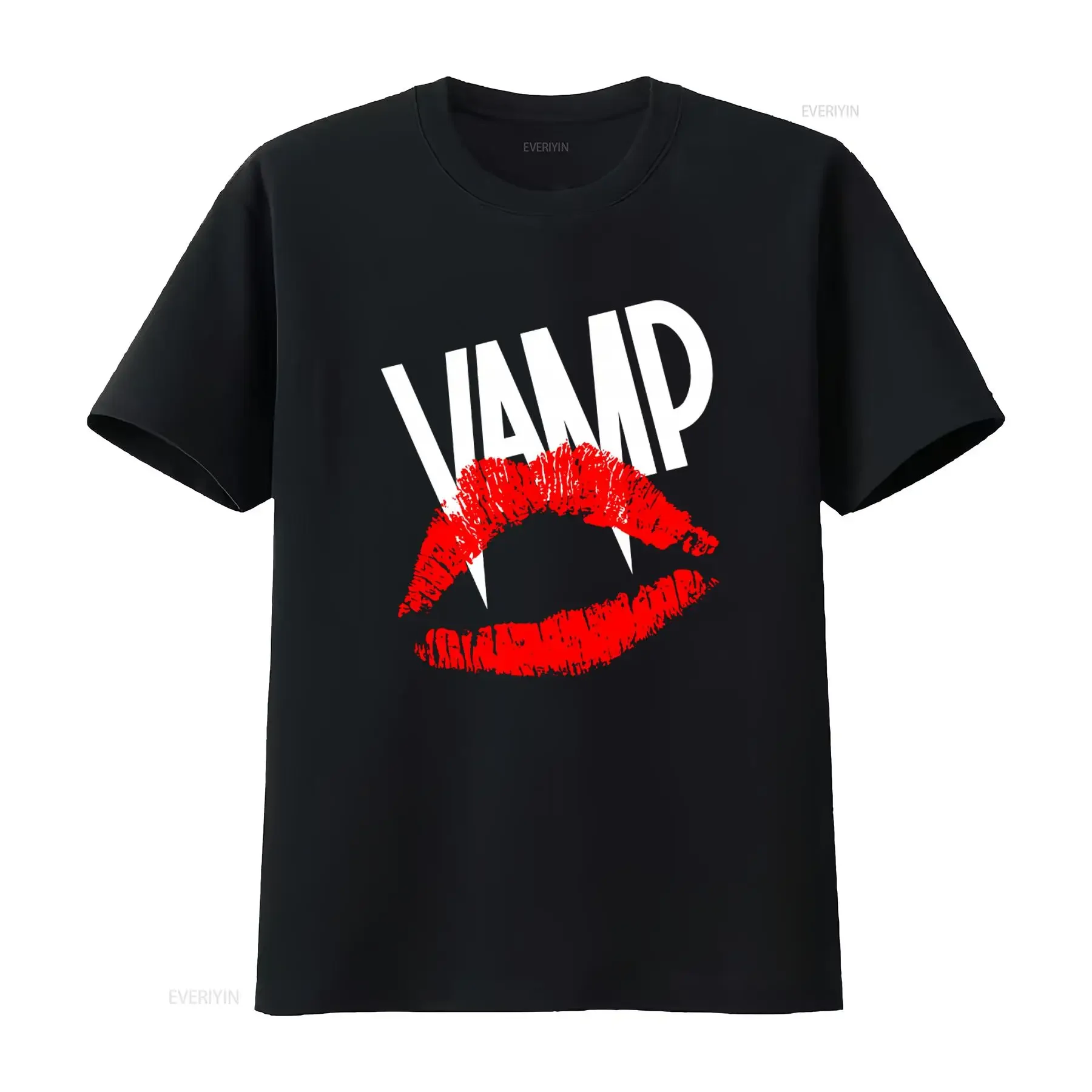 Vamp Movie Grace Jones Vampire Lips Fangs Print T Shirt for  vintage Washed graphic Slightly designer clothes Stylish Soft