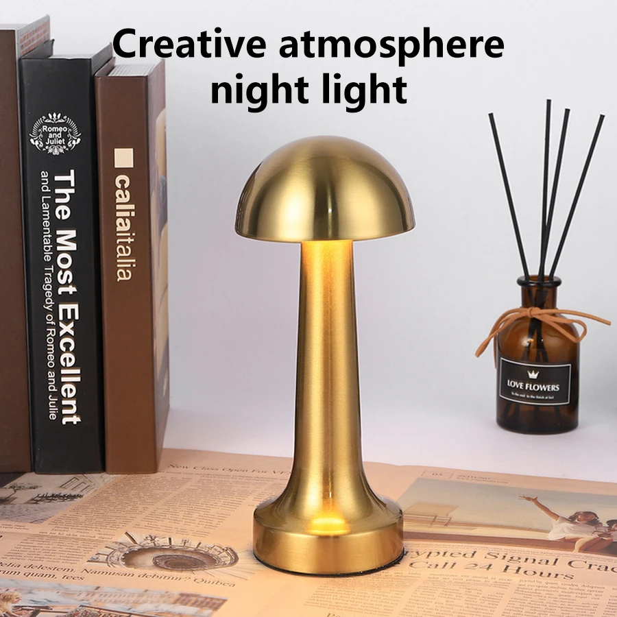 

Перезаряжаемая настольная лампа с сенсорным датчиком, настольный светодиодный ночник, беспроводная лампа для чтения для отеля, бара, ресторана, декора спальни, светильник