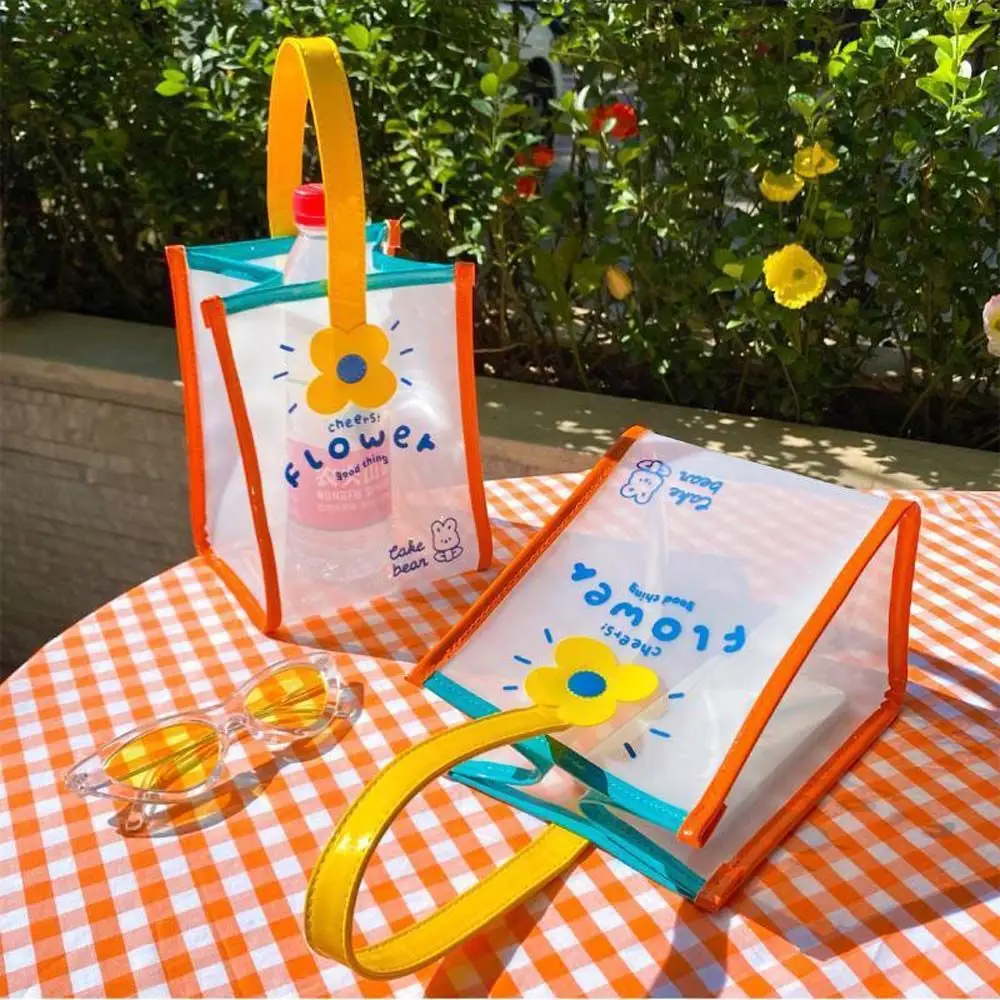 

Мини-сумка Прекрасная сумка Симпатичная коробка для обеда Пляжная сумка Цветы Мультфильм Детские женские сумки Сумка для обеда ПВХ Сумка для пикника